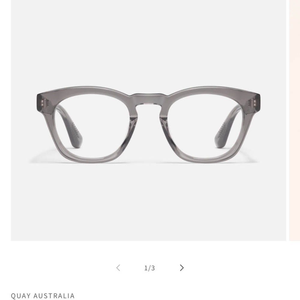 Quay Australia Translucent Gray Glasses BOW TIE